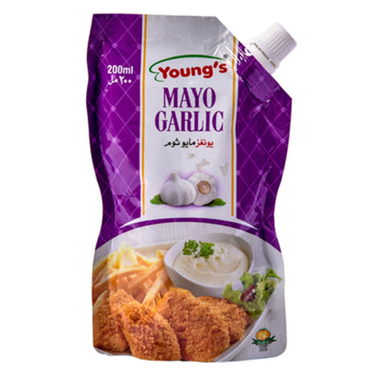 Young’s Mayo Garlic Pouch, 200ml