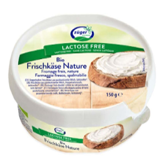 Zuger Organic Bio Cream Cheese Nature Lactose Free, 150g