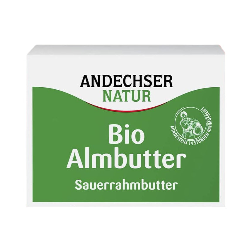 Andechser Natur Organic Sour Cream Butter 82% Fat, 250g